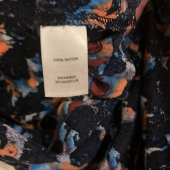 Frenchi Abstract Boho Floral Blotch Tank Top Sleeveless Blouse. XS. - Picture 9 of 9